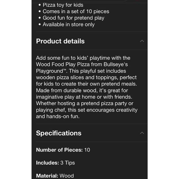 Target Bullseye Wooden Round Pizza Play Set - Picture 4 of 5